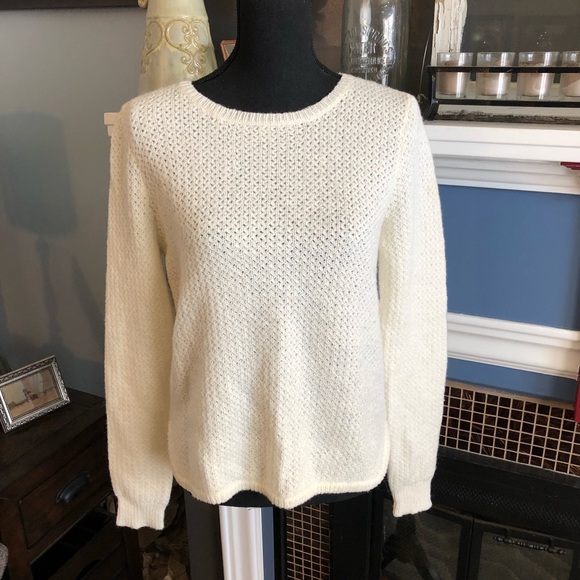 Ann Taylor Sweaters - Ann Taylor cream knit sweater, lightweight, sz M